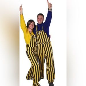 Game Bibs Black and Yellow Overalls